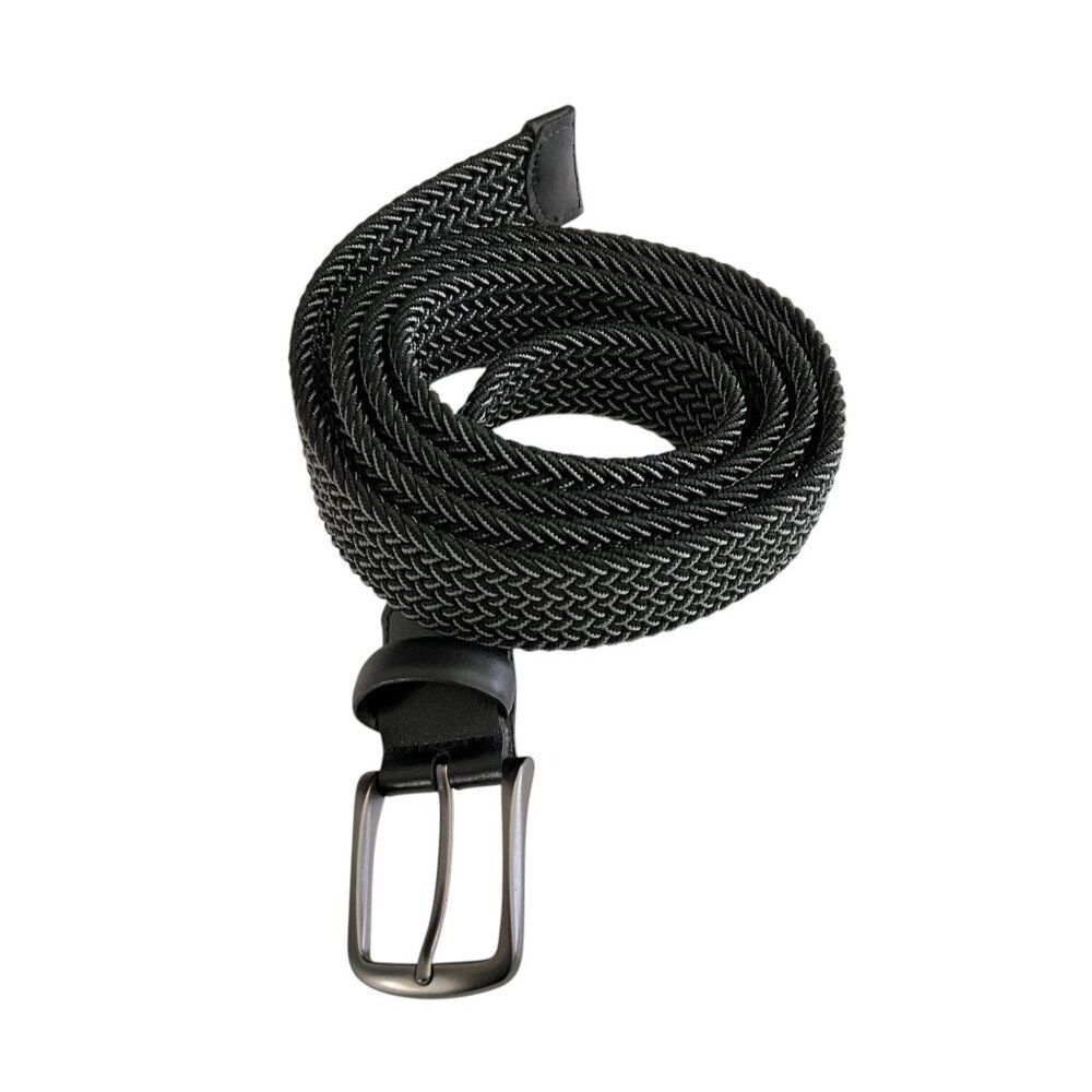 Roundtree & Yorke Full Grain Cowhide Men Black Woven Belt